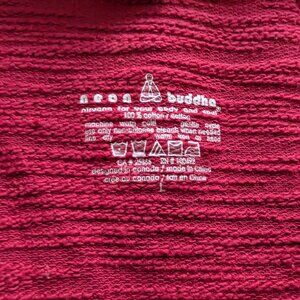 Neon Buddha Large Pink Pea Coat Cotton Buttons Ruffle Pockets Coat Bohemian Art